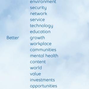 "Better" with line of words