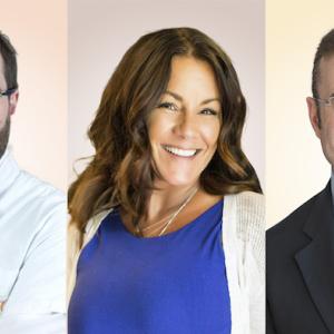 Lung cancer experts (left to right): Nicolas Girard, MD, PhD, professor of respiratory medicine and head of Curie-Montsouris Thorax Institute, Curie Institute; Danielle Hicks, chief patient officer, GO2 Foundation for Lung Cancer; Mark Rutstein, MD, vice president of Oncology Development, Bristol Myers Squibb