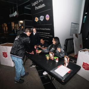 LA Kings hosted food drives before the team's home games at Crypto.com Arena in Los Angeles.