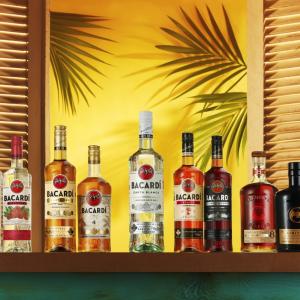 range of bacardi rum bottles