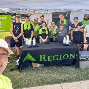 Regions Bank table at event