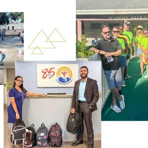 collage of different people smiling