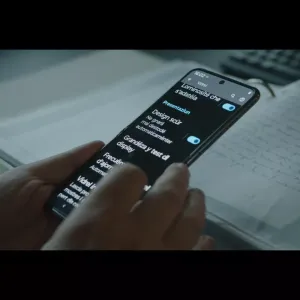 A person using a mobile phone