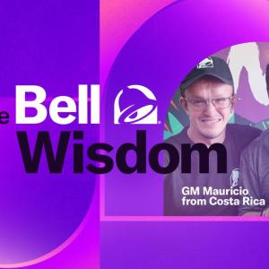 "The Bell Wisdom" Mauricio giving a thumbs-up next to an employee.