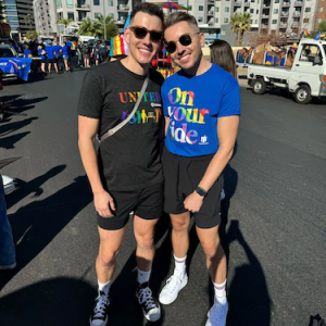 Benjamin Campbell and his husband.