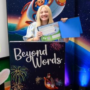 Mary Webb, a childhood cancer survivor and patient at the Aflac Cancer and Blood Disorders Center.