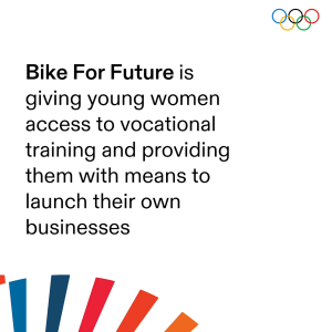 "Bike For Future is giving young women access to vocational training and providing them with means to launch their own businesses"