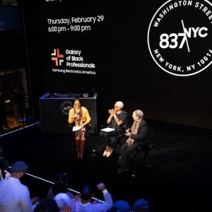 Samsung Galaxy of Black Professionals shown at a conference.