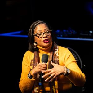 "A Black Frame of Mind” event highlighted the journeys of Cheryl R. Riley, a multimedia artist, furniture designer, and art advisor, and Nina Kennedy, a world-renowned concert pianist, conductor, and filmmaker, in a discussion moderated by HARMAN’s Tamika Frimpong.