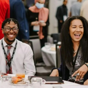 Two students participating in Blackstone LaunchPad 