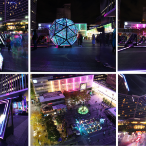 Collage of BLINK festival lights