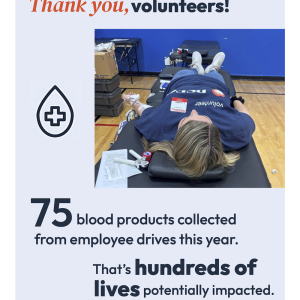 volunteer donating blood