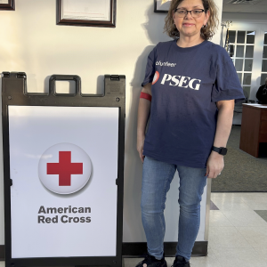 volunteer after donating blood 