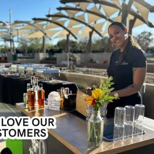 Bridgette Baldwin at her mobile bar.