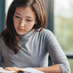 person studying