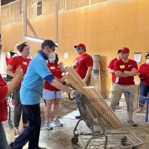 Wood being selected to build into frames.