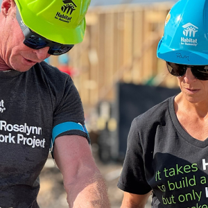 Volunteers building at the Jimmy & Rosalynn Carter Work Project in Austin, Texas