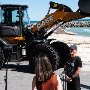 Nedd Brockmann is interviewed before the start of his World Record Run