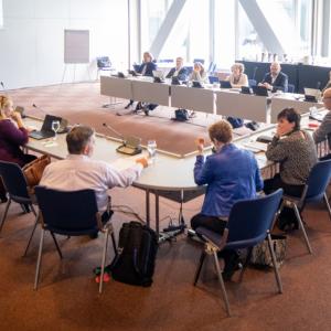 people sitting at a meeting