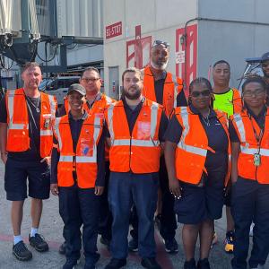 Charlotte Douglas International Airport crew group photo