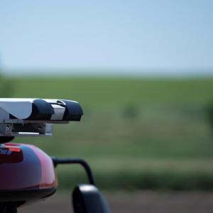 Close up of the top of a tractor