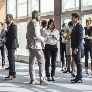 People Attending Conference