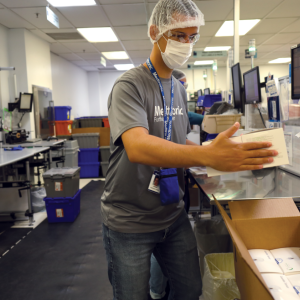 person working in a lab
