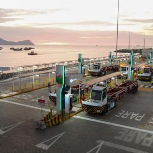 Electrified truck fleet at DP World's Callao terminal in Peru