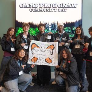 Students presenting their project for the Camp Flog Gnaw Carnival Lineup Challenge.