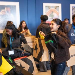 Attendees left with GOLF WANG merch and Converse sneakers.