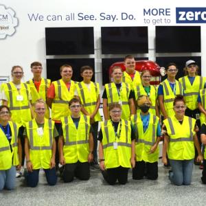 large group of 7th and 8th Graders at Camp, Greenville OH