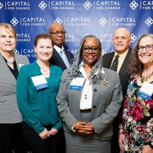 Capital for Change Leadership Team Led by CEO Diane Smith (center), Capital for Change’s leadership team is working to strengthen neighborhoods across Connecticut.