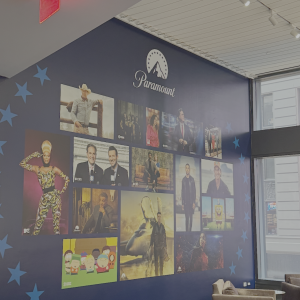 Paramount mural on office wall