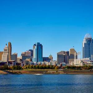 Cincinnati skyline.