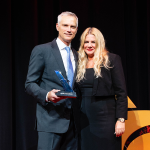 CEO Robert Isom and Racheli Vardi