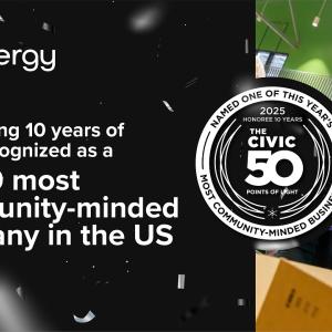 "Celebrating 10 years of being recognized as a top 50 most community-minded company in the US"