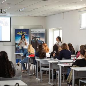 Teacher in front of a class