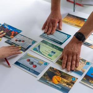 Hands on table working