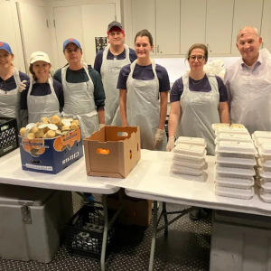 Food packing at Coalition for the Homeless - New York, USA