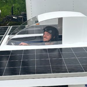 Smiling in the cockpit