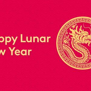 Happy Lunar New Year with dragon