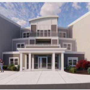 Community View Apartments shown from the front.