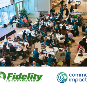 Conference room of Fidelity skills-based volunteers