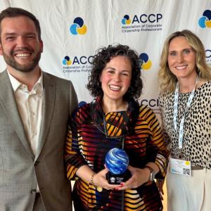 Group accepting the award