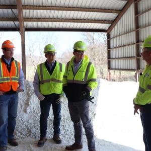 workers inside Covia plant