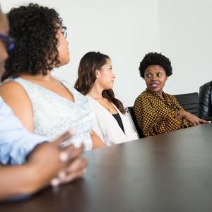 co worker meeting