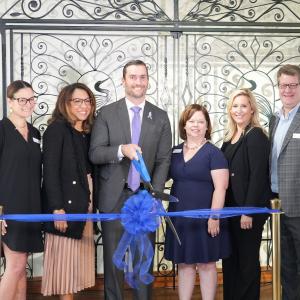 Cutting the ribbon at the South Carolina State Museum. 