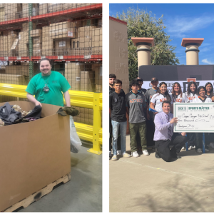 Volunteers from the DICK'S Sporting distro centers with their contribution to the Sports Matters grants.