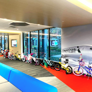 bikes lined up against wall