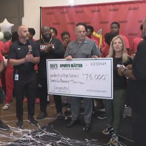 VERTUS HIGH SCHOOL: ROCHESTER, NY receiving their $75,000 grant check.